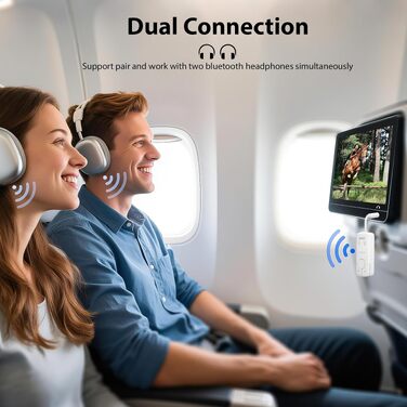 Bluetooth-адаптер AirFly для навушників у літаку, бездротовий аудіо-трансмітер для подорожей, білий