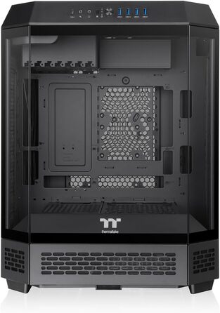 Корпус ПК Thermaltake The Tower 600 ATX Mid-Tower, чорний: скляний дизайн, USB-C, підтримка радіаторів 420/360мм