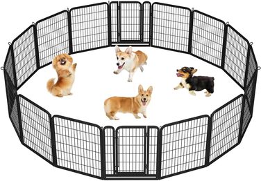 Клітка для цуценят Yaheetech 8-секційна, 100 см, з дверцятами для собак, для дому та саду, складана огорожа-забіг