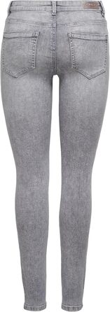 Джинси скінні жіночі ONLY WAUW середньої посадки, середньо-сірий денім, розмір S (34L)