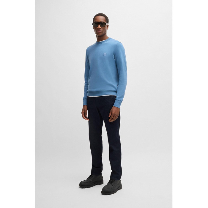 Чоловічі джинси BOSS Maine Regular-Fit сині з еластичного деніму 34W/32L Dark Blue 403