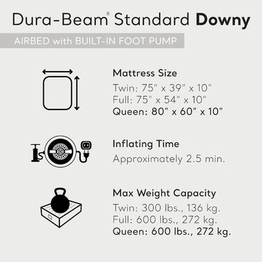 Надувний матрац Intex Dura-Beam Standard, Twin Size з інтегрованою помпою | Зручний та портативний