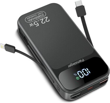 Power Bank 25800 mAh з швидкою зарядкою 22,5W PD3.0 QC4.0, LCD дисплей, USB-C, для смартфонів та планшетів