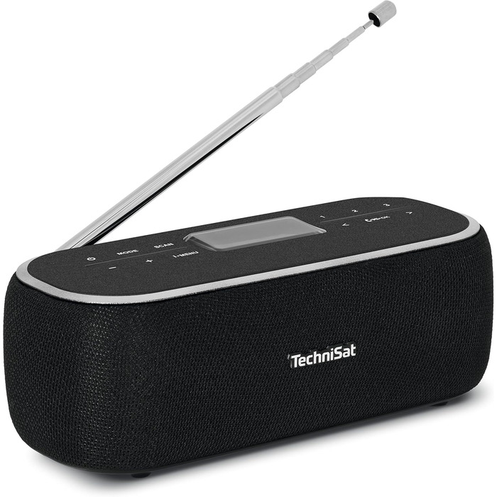 TechniSat DIGITRADIO BT 1: Портативна Bluetooth колонка з DAB+ радіо, годинник, будильник, USB-C, чорна
