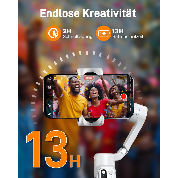 Hohem iSteady V3 - Стабілізатор для смартфона з контролером, AI-трекером та розсувним штативом, 3-осьовий