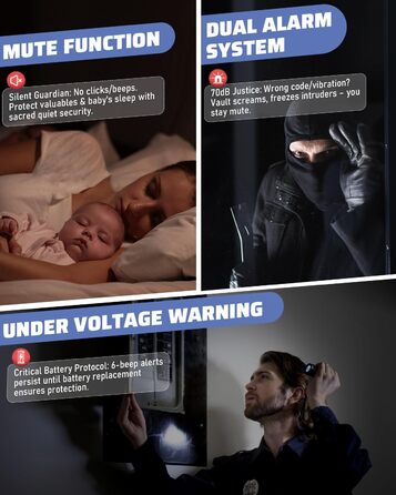 Кейві 2.0 Kub Safe Box: сейф з LCD-сенсорним екраном, двома тривогами, LED-підсвіткою, знімною полицею, для грошей, документів та цінностей (2,0 м³)