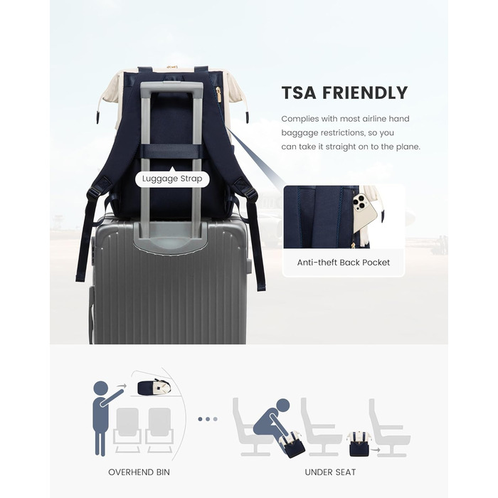 Сумка-рюкзак LOVEVOOK для жінок, водонепроникний рюкзак для ноутбука, шкільна сумка для підлітків, елегантний рюкзак на день, сумка-тоут 2 в 1, 15.6 дюймів, сумка для роботи, сумка для вчителя, туристичний рюкзак для університету, офісу, бежевого та хакі 