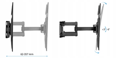 Кронштейн для телевізора KingMount, навісне кріплення для ТВ 32-85 дюймів