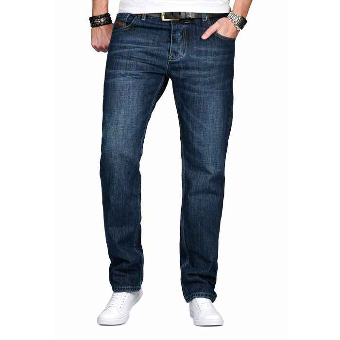 Чоловічі джинси Alessandro Salvarini Comfort Fit прямого крою, темно-сині (33W/36L)