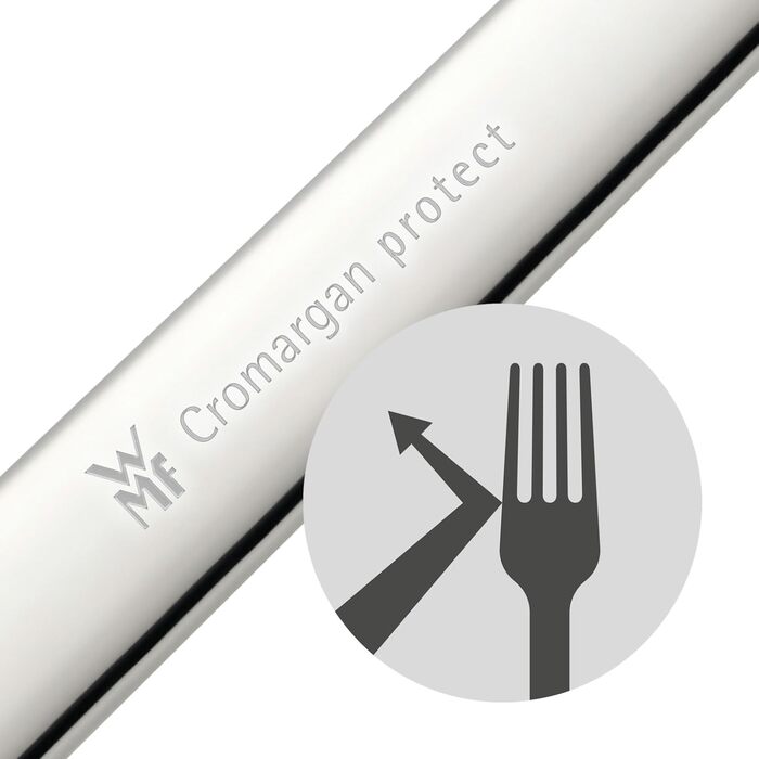 WMF Stainless Steel Cutlery Set, 6 Persons, 30-Piece Dinner Cutlery Set, Monoblock Knives, Cromargan protect polished, scratch-resistant, dishwasher-safe