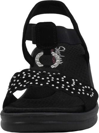 Skechers Rumblers - жіночі сандалі на танкетці, чорні (40 EU)
