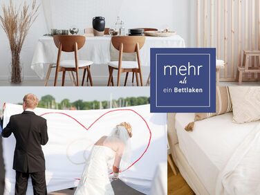 ZOLLNER 2-Piece Set of Sheets or Duvet Covers for Summer - Hotel Quality - Cotton - 240x290 cm in White - Without Elastic