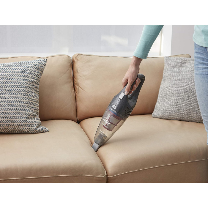 Акумуляторний пилосос BLACK+DECKER BHHV315B-QW Lithium Dustbuster з циклонною технологією та щілинною насадкою, безмішковий, білий/синій