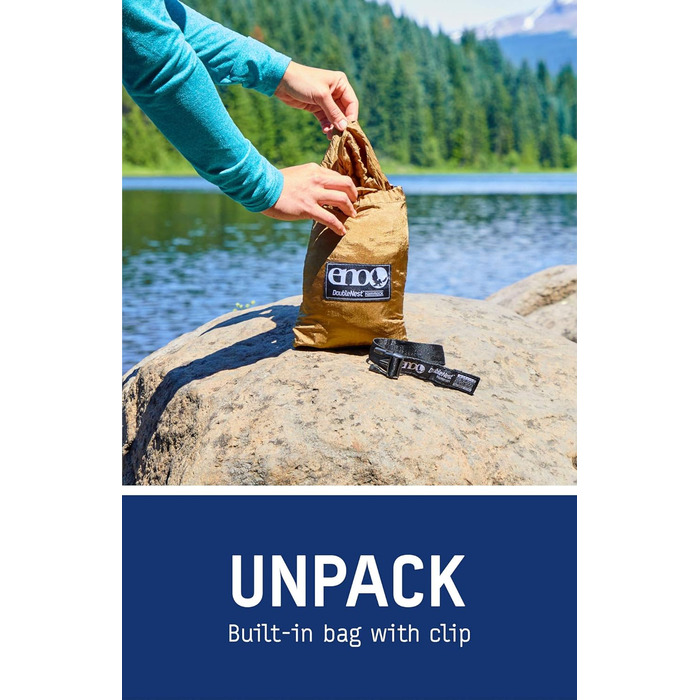 Гамак для кемпінгу ENO DoubleNest, 1-2 особи, спеціальне кольорове рішення ATC Violett / Blaugrün