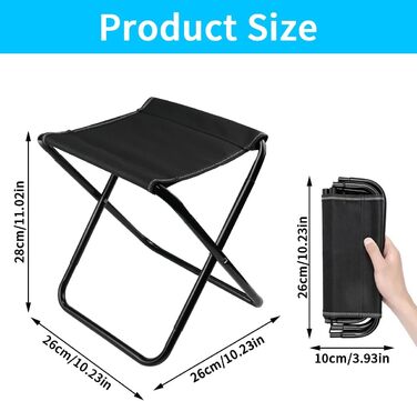 Розкладний туристичний стільчик для відпочинку на природі: кемпінг, риболовля, пікнік, пляж. З сумкою для зберігання