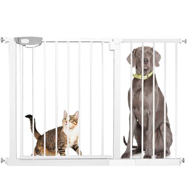 Захист для сходів SUBTLETY без свердління: сітка для дітей, собак, без автоматичного відключення, ABS-пластик, сталь, 105-115 см, білий