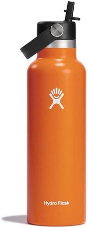 HYDRO FLASK - 21oz (621ml) Water Bottle with Straw Lid - Vacuum Insulated, Reusable Stainless Steel Bottle - Leak-Proof Lid - Hot & Cold - Small Opening - Mesa