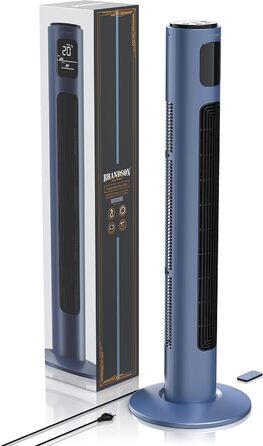 Турбовентилятор Brandson з пультом керування, 96 см, 45W, 3 швидкості, блакитний/графітовий