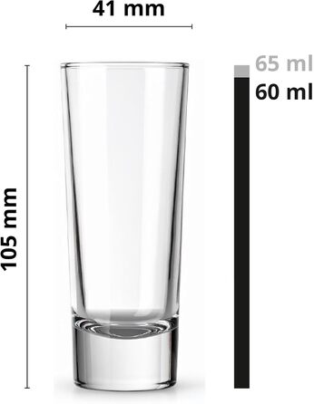 Набір склянок для шнапсу Glasmark KROSNO 1992 (12 шт) 65 мл, прозорі, для мийки в посудомийній машині
