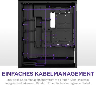 Корпус NZXT H7 Flow | Mid-Tower ATX з покращеною вентиляцією | Чорний | Підтримка 3 x 120 мм вентиляторів для охолодження GPU