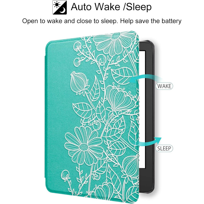 Чохол для Kindle 6' (11-го покоління) 2024/2022 (C2V2L3) з авто-вимиканням, PU шкіра, захисний чохол Löwenzahn (Мандала)