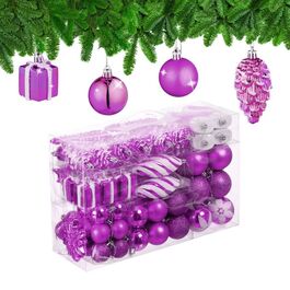 Relaxdays Set of 72 Christmas Baubles