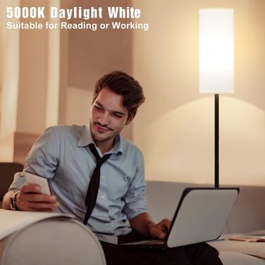 Стійка LED-лампа PreeOtti для вітальні, спальні, офісу з дистанційним керуванням, регулюванням яскравості та 4 колірними температурами, сірий абажур