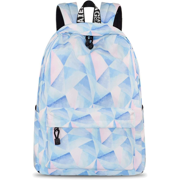 Шкільний рюкзак для дівчаток та хлопців: модний, водонепроникний, з відділенням для ноутбука, світло-блакитний