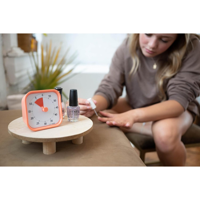 Візуальний таймер Time Timer Home MOD на 60 хвилин для дітей та дорослих, безшумний, для навчання, домашнього використання, офісу та зустрічей, модель TTM9-HDO-W