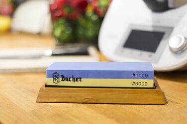 Набір точильних каменів Bacher Premium Schleifstein 400/1000: точило, сталевий шліф, з інструкцією та лапстином