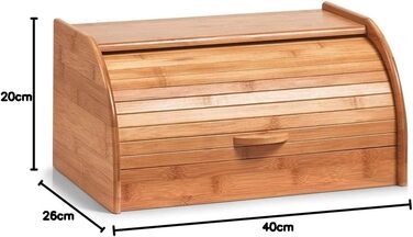 Ящик для хліба Zeller 25347, бамбук, 40 x 26 x 20 см, натуральний