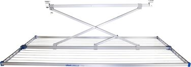 Стельова сушарка для білизни stewi Deckentrockner Libelle XL Blackline (Сріблястий/Синій)