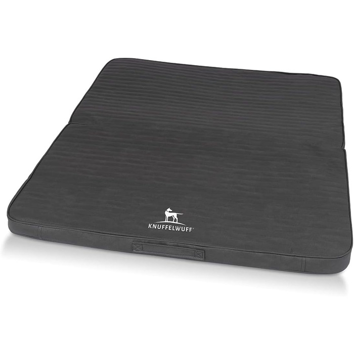 Килимок для собак Knuffelwuff Roanoke: ортопедичний, з лазерного тиснення, 140x120 см, чорний, знімний, пральний, для великих, середніх та малих собак