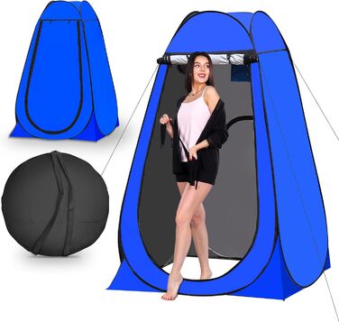 Намет для туалету TUKAILAI для кемпінгу, душовий намет, шатрівка Pop-Up, 120x120x190 см, блакитний