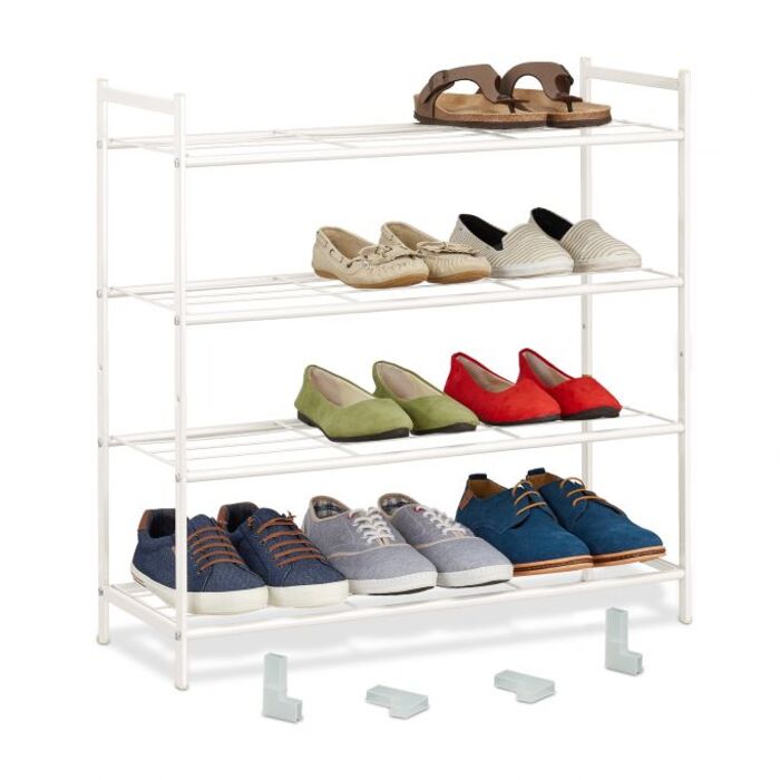 Relaxdays Stackable Shoe Rack, 4 Tiers