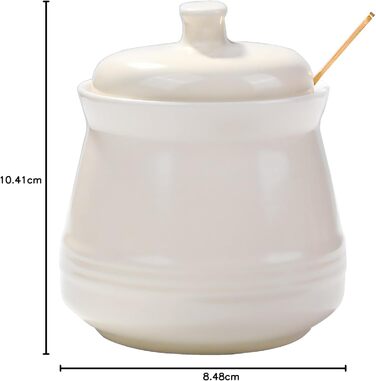 Sugar bowl with lid and spoon, ceramic sugar bowl, multifunctional sugar container, spice container, salt shaker, spice dishes, sugar bowl for the kitchen, storage (yellow)
