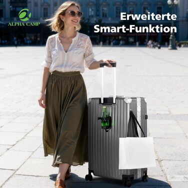 Чемодан ALPHA CAMP XL з алюмінієвим каркасом та полікарбонатною оболонкою, 93л, з TSA замком, 77x36x40 см