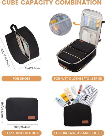 Рюкзак LOVEVOOK для ручної поклажі літака, 40L, водонепроникний, для ноутбука 17 дюймів, для подорожей, школи, роботи, кемпінгу, чоловічий/жіночий, бежевий+чорний+коричневий