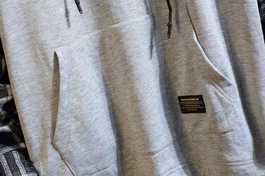 Спортивна кофта GURUNVANI Unisex 20wy801 з капюшоном, сіра (3XL)