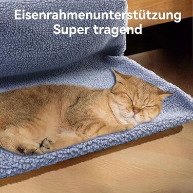 Ліжко для кота на батарею, плюшеве, сіре, 45x30 см