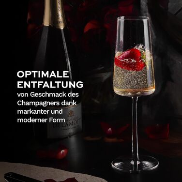 Набір келихів для шампанського Stölzle Lausitz Champagner Gläser Power 6 шт. 240 мл – елегантні келихи для шампанського, сект та просекко, високоякісне німецьке скло, придатні для миття в посудомийній машині та ударостійкі