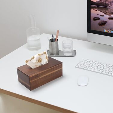 Дерев'яна коробка для серветок, прямокутна, 25 x 14 x 9.5 см, 1 шт.