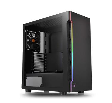 Корпус для ПК Thermaltake H200 TG RGB ATX з RGB підсвічуванням, скляна бічна панель, чорний | 120мм вентилятор в комплекті
