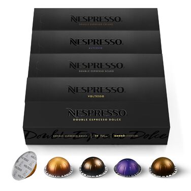 Капсули для Nespresso Vertuo - Змішаний набір еспресо (50 шт.) - Різні об'єми та ступені обсмаження