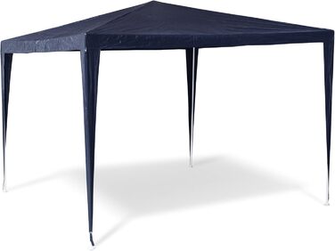 Relaxdays Gazebo Tent HBT: 2.5 x 3 x 3 m Garden Gazebo with square footprint and 100% PE roof Party tent for festivals or celebrations Pavilion with steel frame, pavilion, white (Blue)