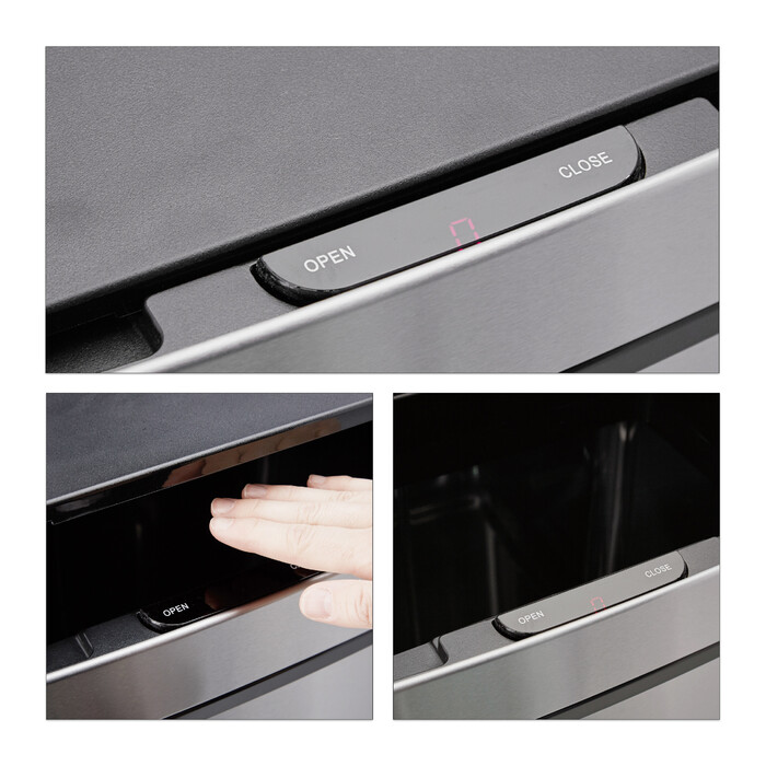 Relaxdays 3-Compartment Waste Sorting System with Sensor