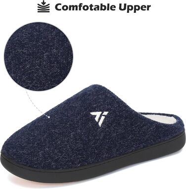 Тапочки домогосподарки Mishansha Herren для жінок, зимові, з піною пам'яті, антиковзаючі, розмір 36-49, темно-синій