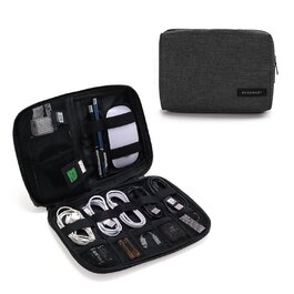 Органайзер для електроніки Bagsmart для кабелів, USB-флешок, карт пам'яті, чорний