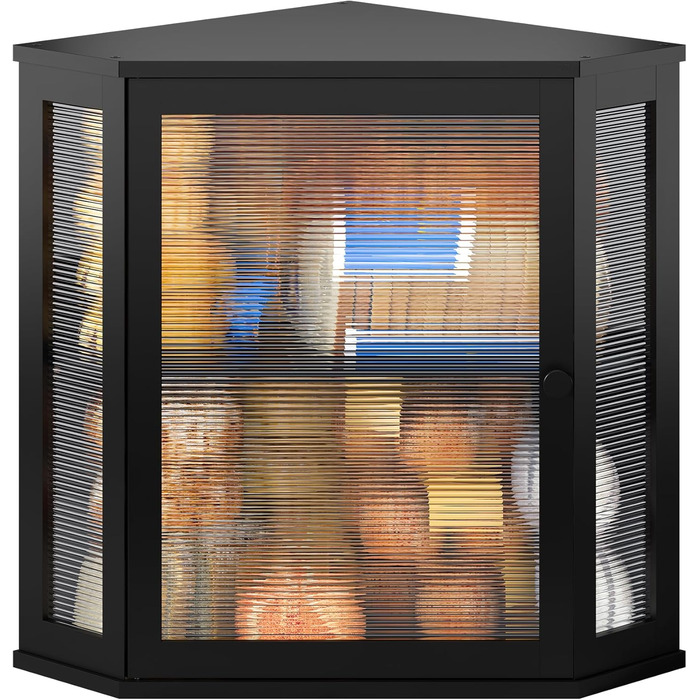 Браслет BMOSU Eck-Brotkasten для кухні, чорний, бамбук, великий, двошаровий, кутовий, Brotaufbewahrungsbehälter