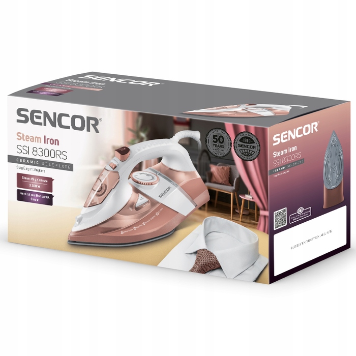 Парова праска Sencor SSI 8300RS, 350 мл, 3200 Вт